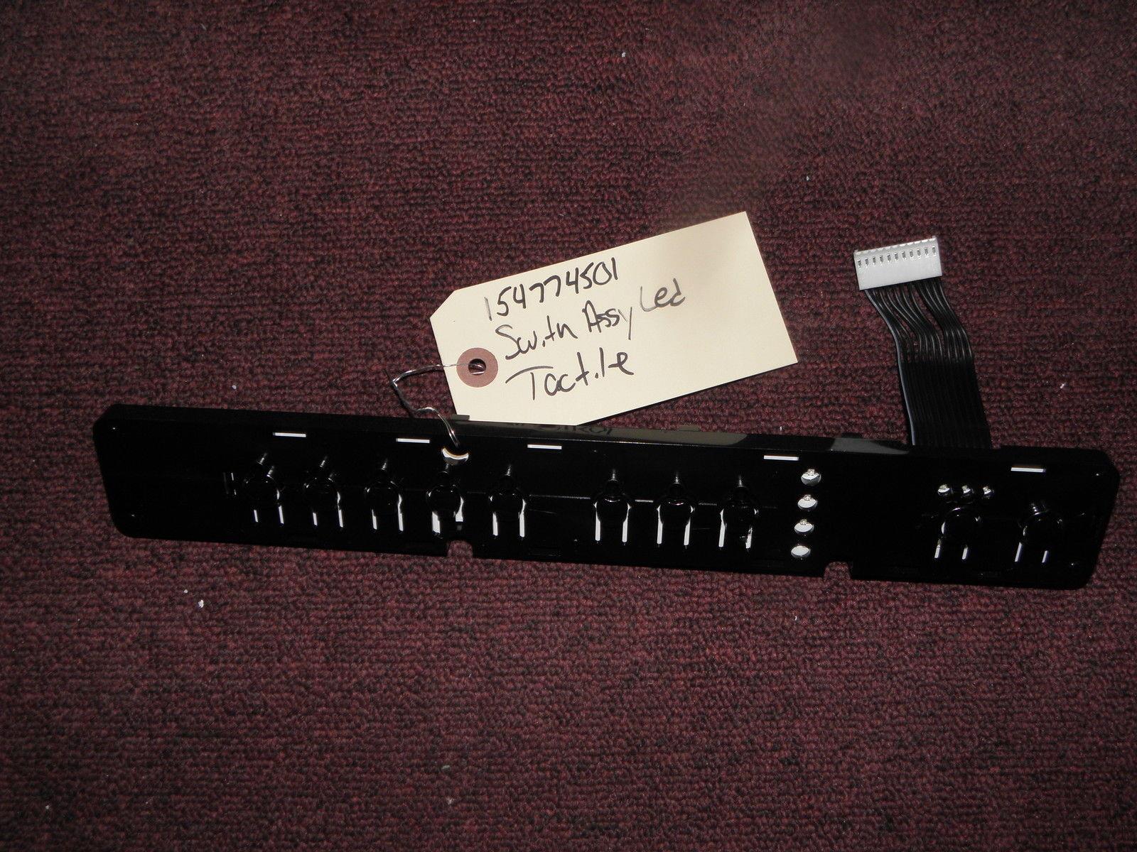 FRIGIDAIRE ELECTROLUX DISHWASHER 154774501 SWITCH LED TAC TILE USED ASSEMBLY FRIGIDAIRE ELECTROLUX DISHWASHER 154774501 SWITCH LED TAC TILE USED ASSEMBLY